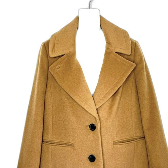 TALBOTS CAMEL WOOL BLEND COAT JACKET SIZE 6 NWOT MRSP $269/$179 - Picture 3 of 14